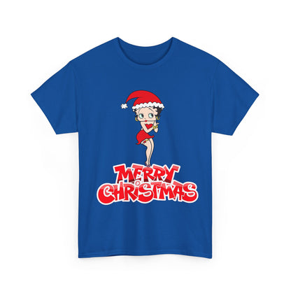 Christmas Betty Boop Tee - 'Merry Christmas' Holiday Graphic Shirt