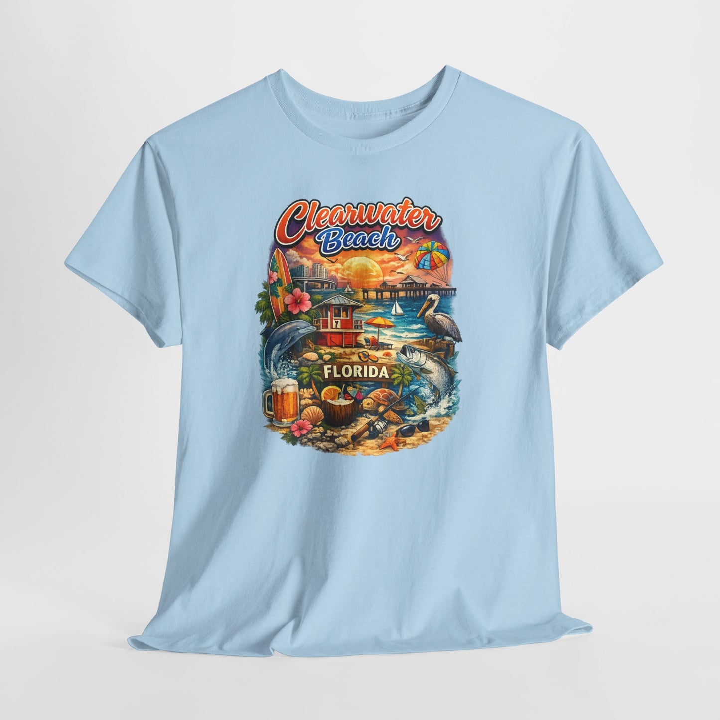 Clearwater Beach Florida Vintage Vacation T-Shirt