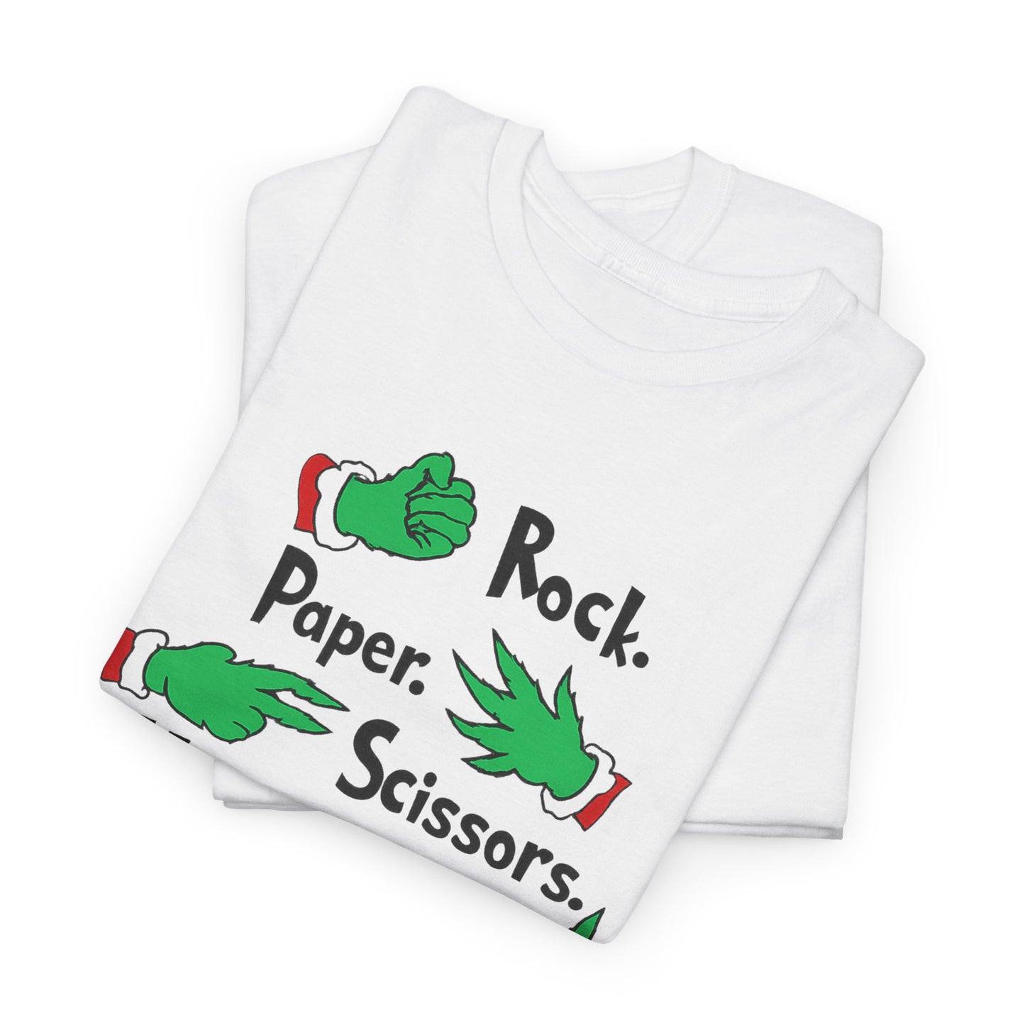 Funny Holiday Tee — "Rock. Paper. Scissors. Throat Punch! I Win" Graphic T-Shirt