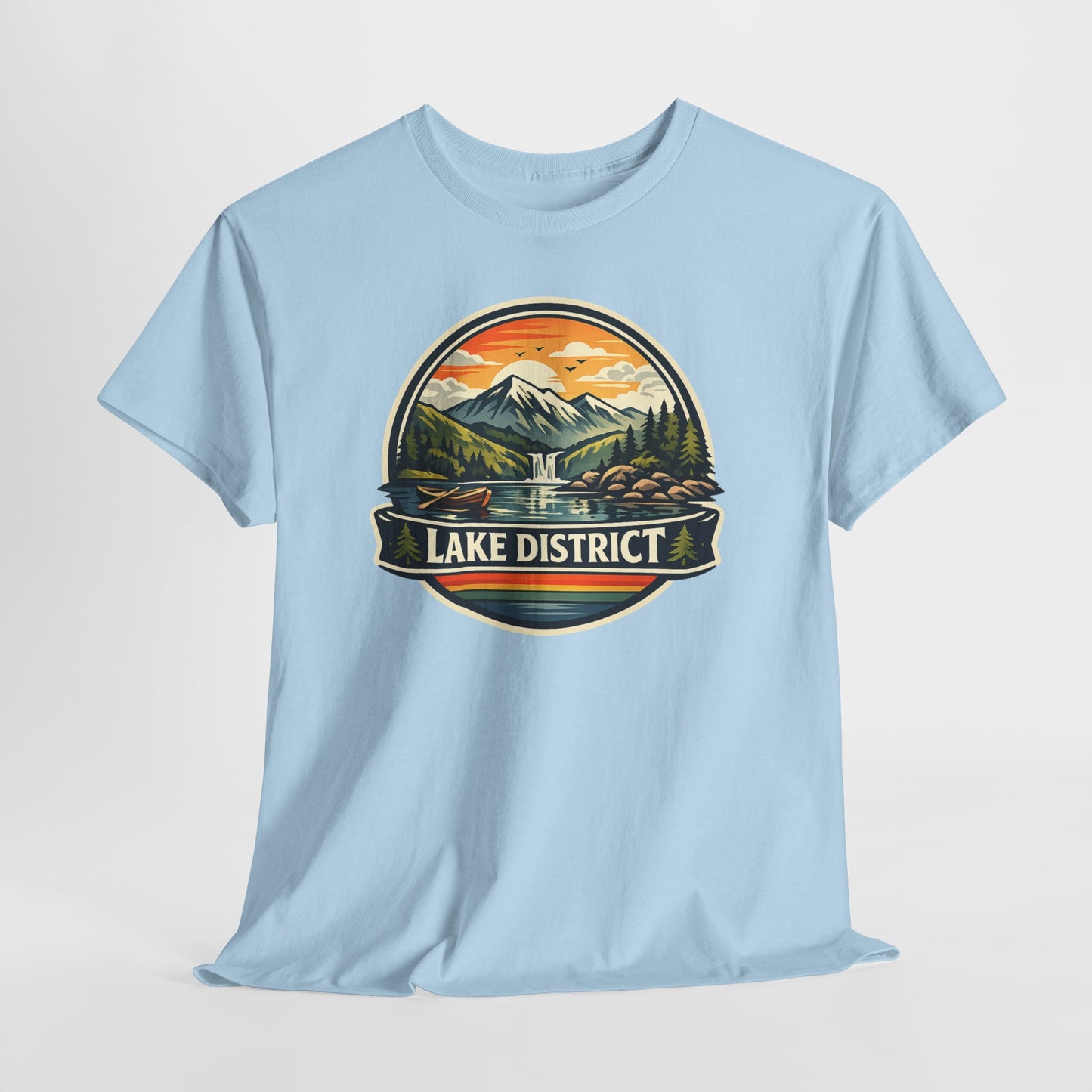 Lake District Graphic Tee — Scenic Mountain & Lake Camping Shirt