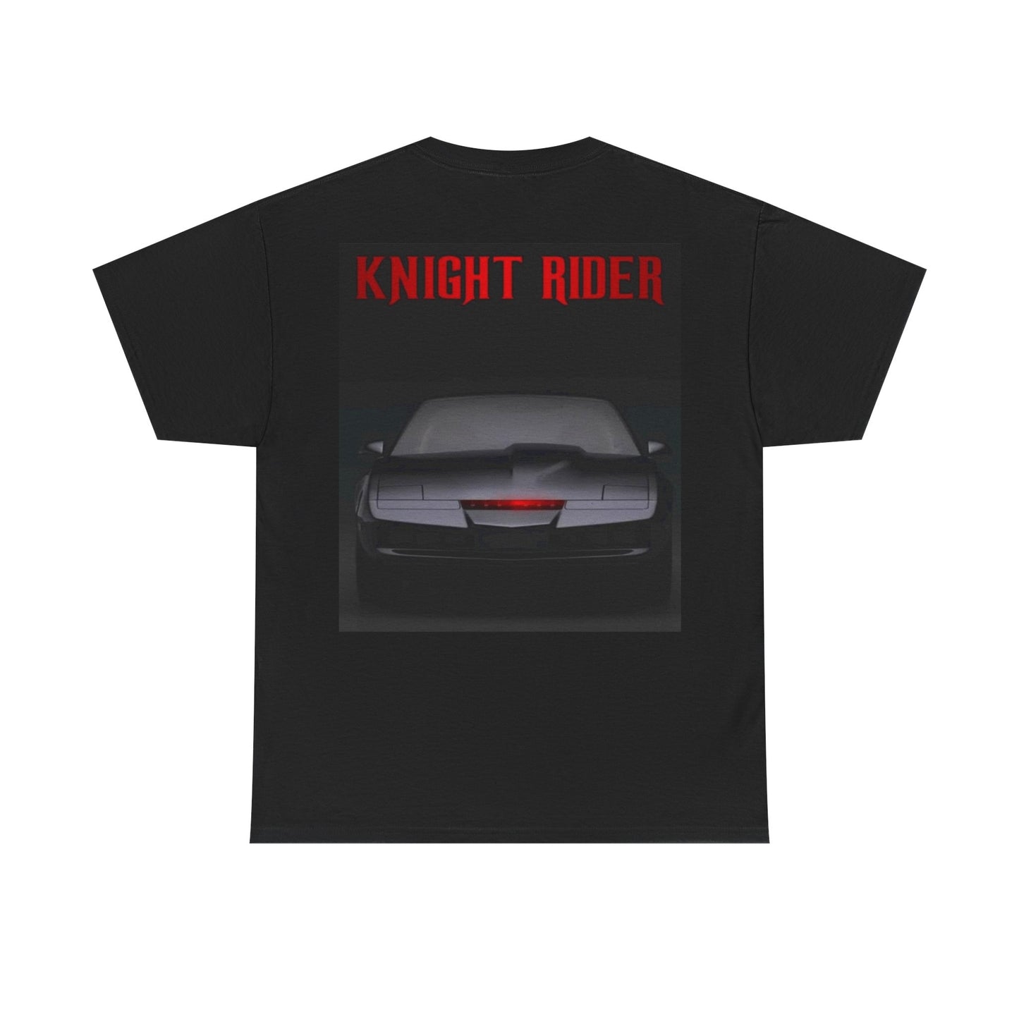Knight Rider T-Shirt — Retro Car Graphic Tee with Red Scanner Light