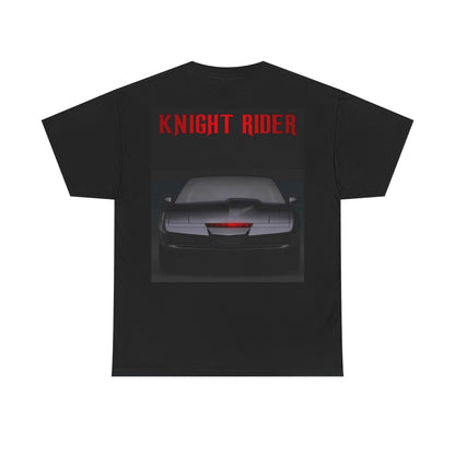 Knight Rider T-Shirt — Retro Car Graphic Tee with Red Scanner Light