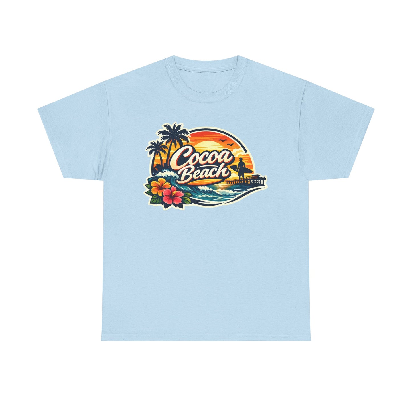 Cocoa Beach Vintage Sunset T-Shirt