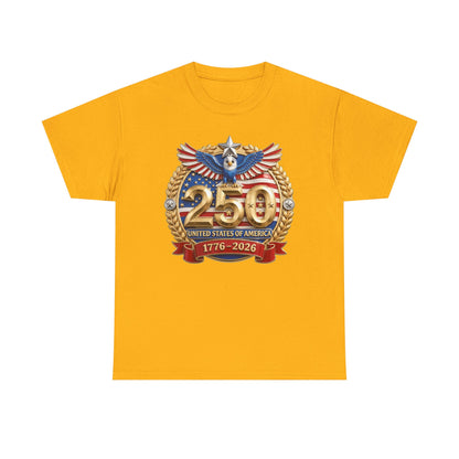 250th USA Anniversary T-Shirt – 1776–2026 Patriotic Eagle Emblem Tee