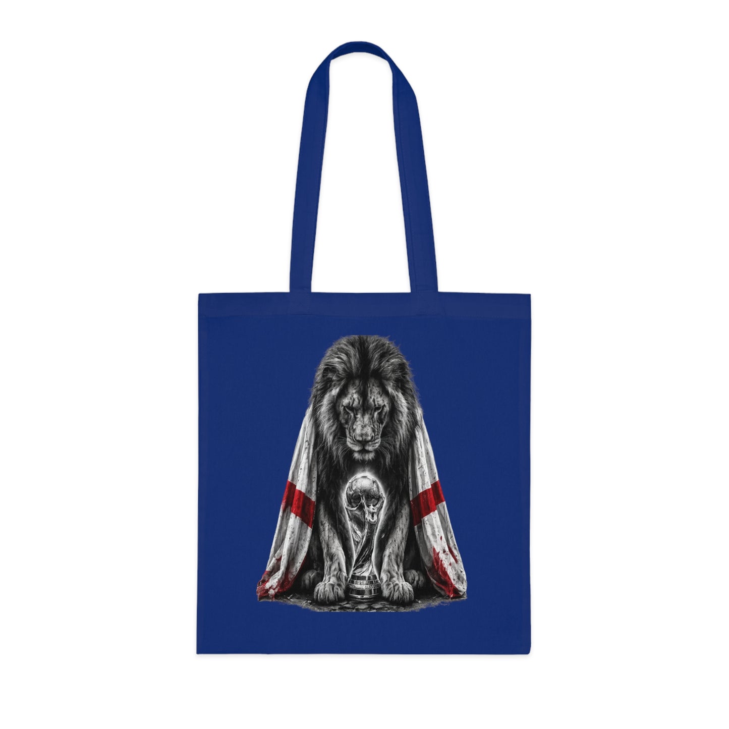 England Lion Tote Bag – Protective Lion Illustration Cotton Tote