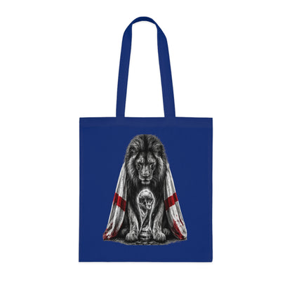 England Lion Tote Bag – Protective Lion Illustration Cotton Tote