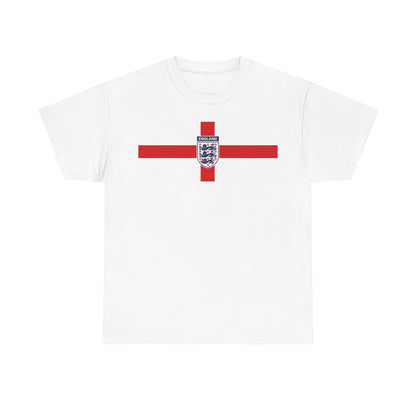 England St George Cross T-Shirt with Three Lions Crest
