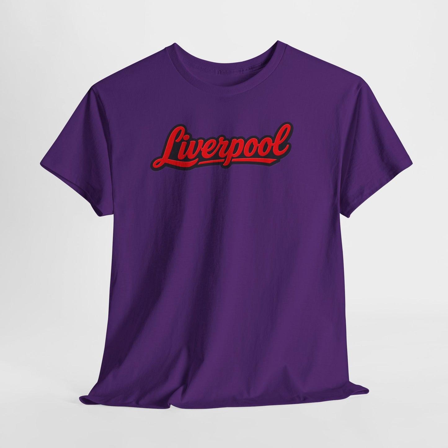 Liverpool Script T-Shirt — Retro Red Script Football Fan Tee