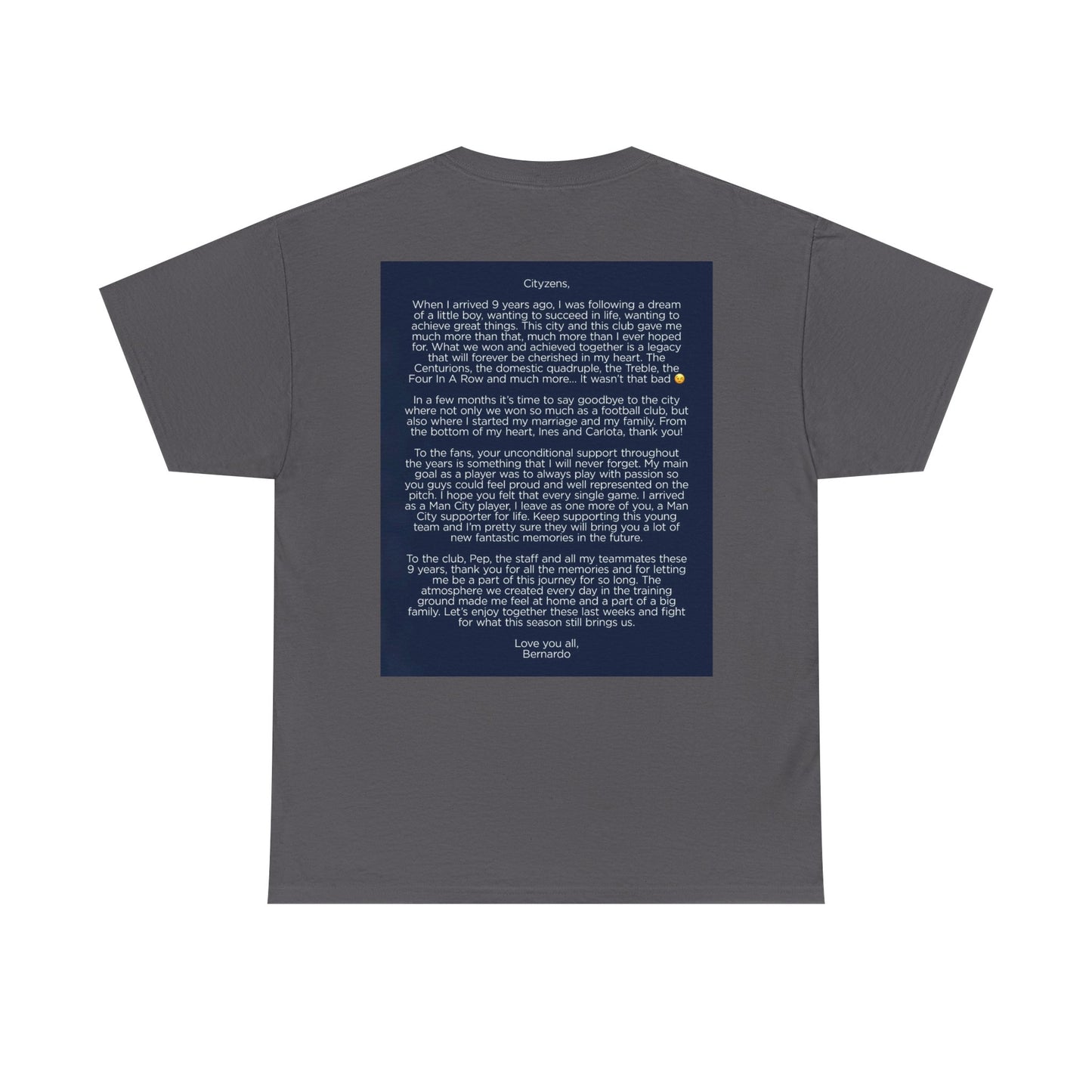 Bernardo Silva Tribute Tee – Inspirational Letter & Celebrating Goal Moment