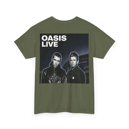 Oasis Live Graphic Tee — Retro Band Logo Concert T‑Shirt