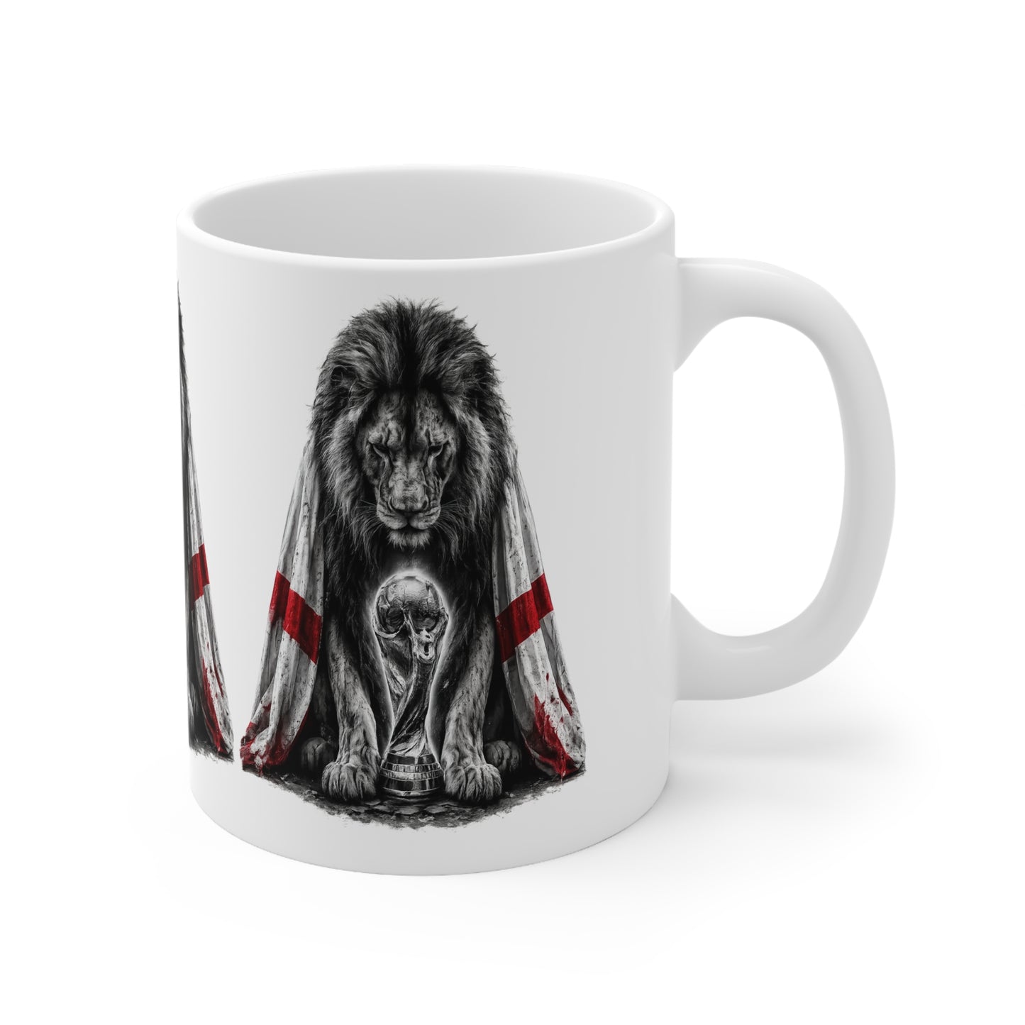 3 Lions England Ceramic Mug — Ceramic Coffee Cup (11oz/15oz)