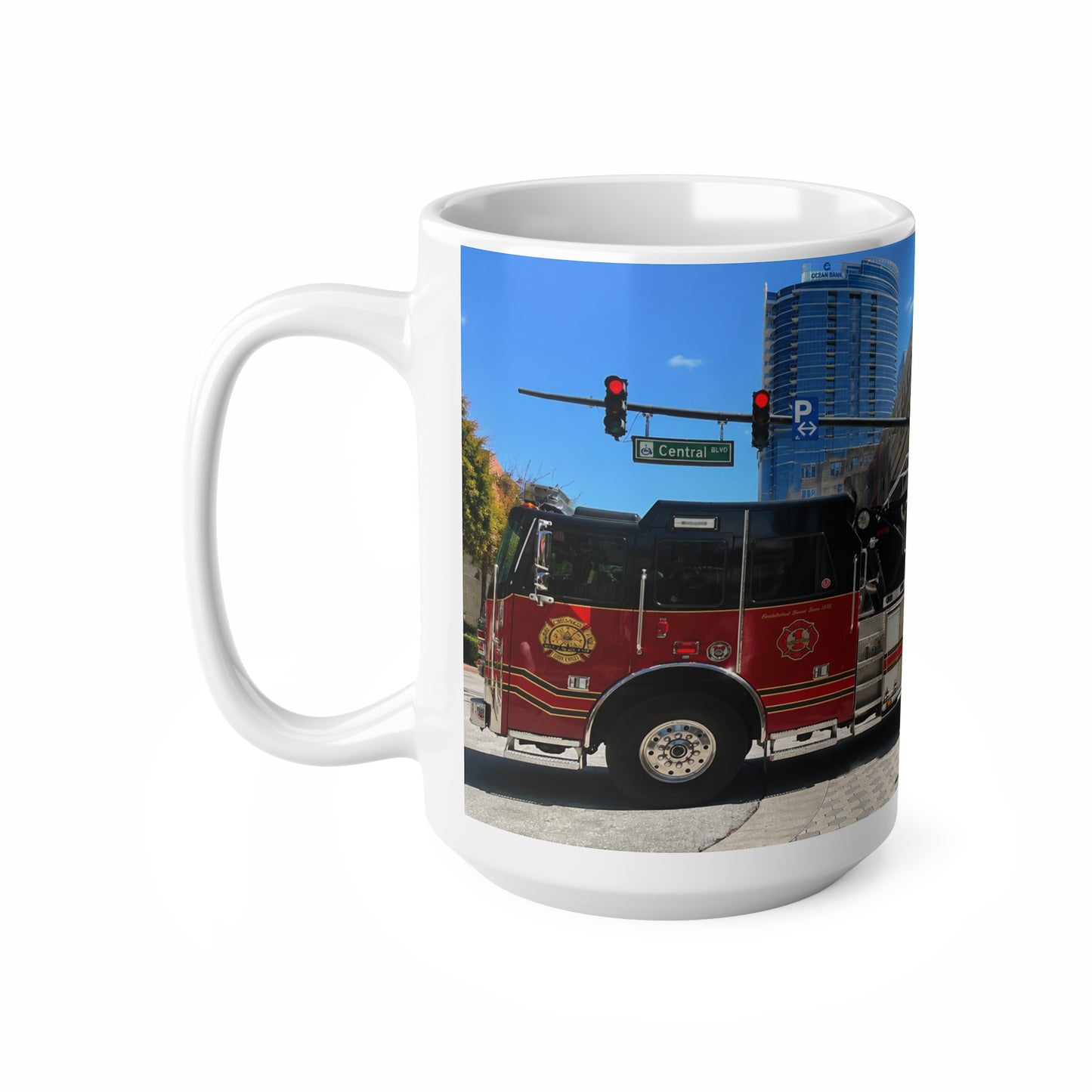 City of Orlando Fire truck Photo Ceramic Coffee Mug — City Engine 11oz & 15oz