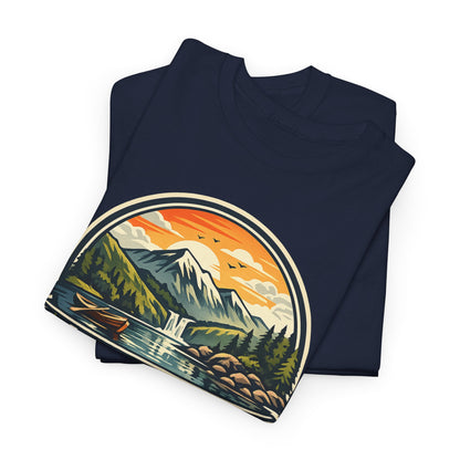 Lake District Graphic Tee — Scenic Mountain & Lake Camping Shirt