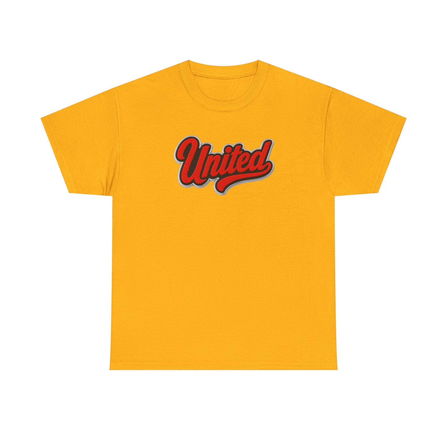 United Retro Script Tee — Vintage Red Logo T‑Shirt
