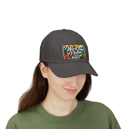 West Palm Beach Dad Cap — Vintage Surfboard Floral Beach Hat