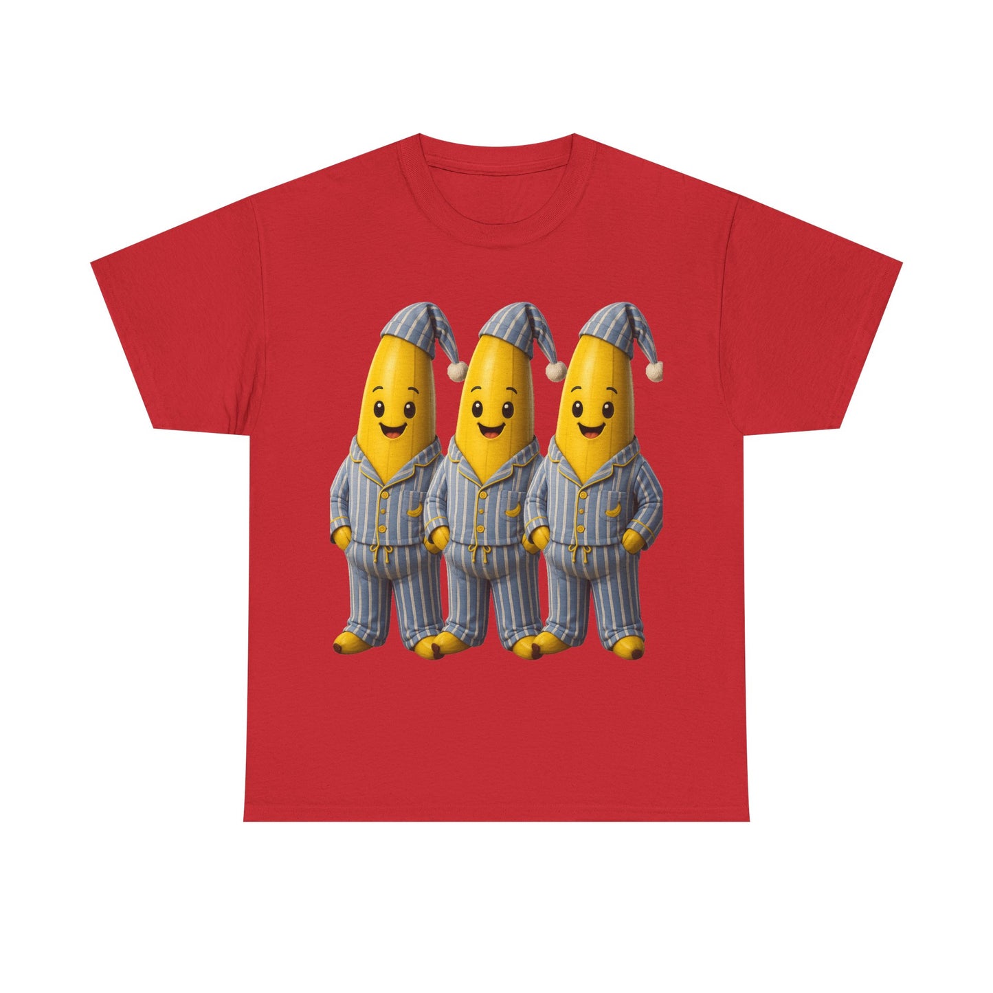 Bananas in Pyjamas – Three Smiling Bananas in Striped Pajamas Graphic T-Shirt