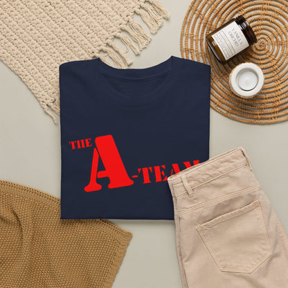 A-Team Graphic Tee — Retro Red Logo Vintage Crew T-Shirt