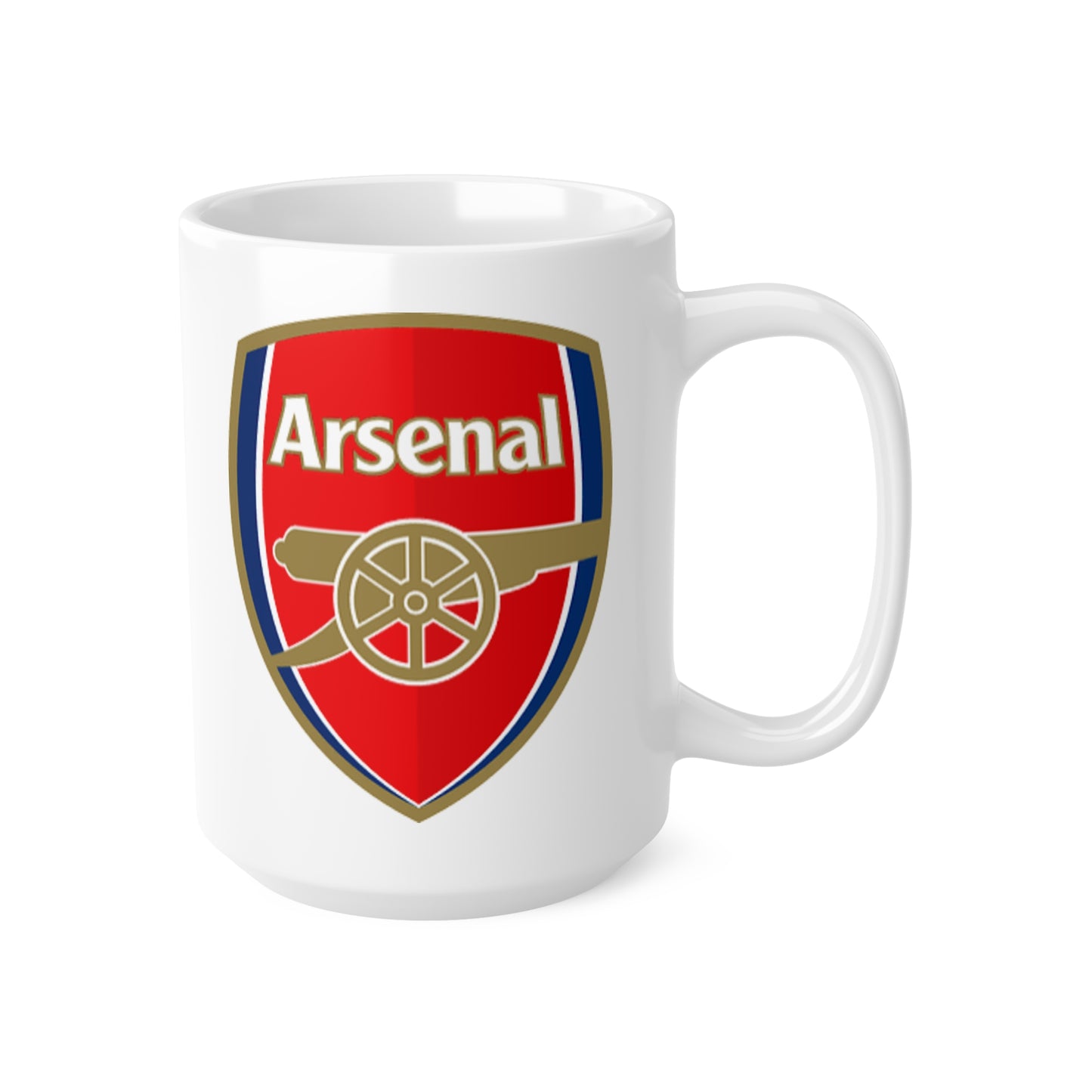 Arsenal Football Club Crest Mug — Ceramic Coffee Cup (11oz & 15oz)
