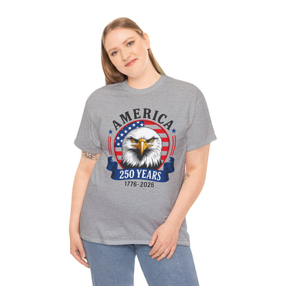 America 250 Years T-Shirt – Bald Eagle 1776–2026 Patriotic Tee