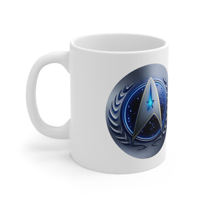Starfleet Emblem Ceramic Mug — 11oz & 15oz Sci‑Fi Coffee Cup