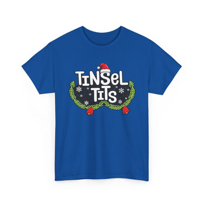 T-Shirt — "Tinsel Tits" Funny Christmas Wreath Holiday Tee