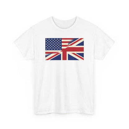 USA-UK Flag Graphic Tee — American British Union Jack Mashup T-Shirt