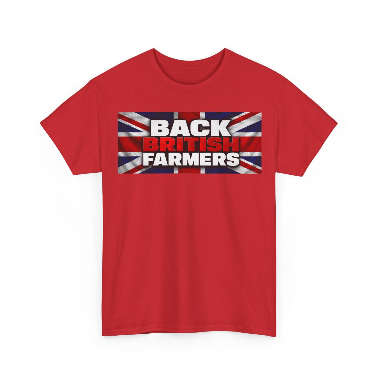 Back British Farmers T-Shirt — Union Jack Support Tee for UK Farmers