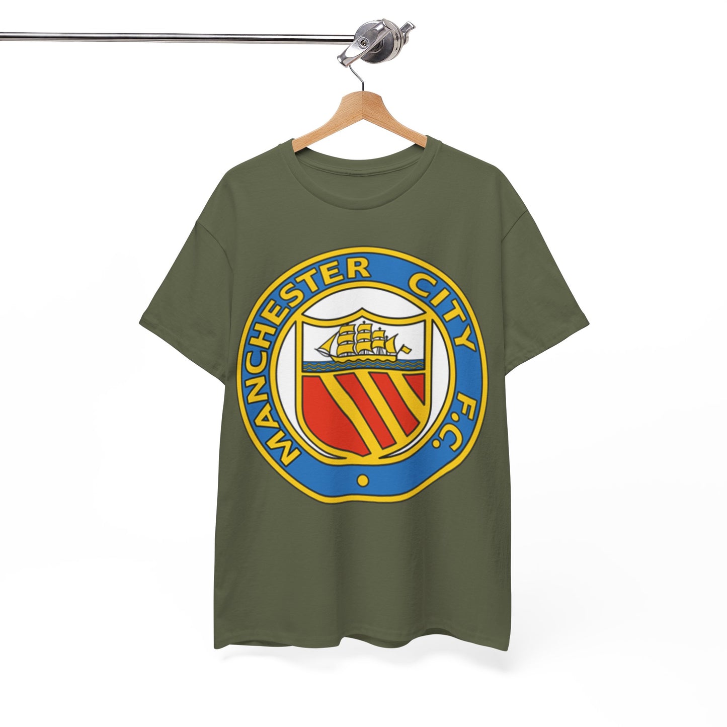 Manchester City Football Club Retro Crest T-Shirt - Retro Soccer Fan Tee