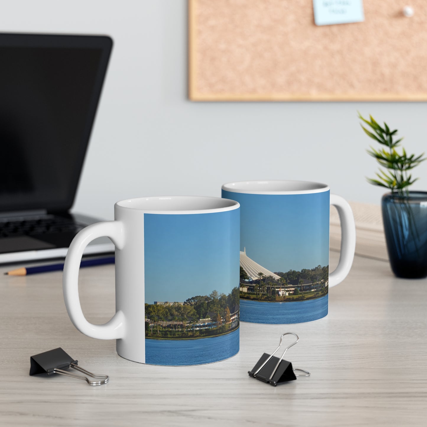 Space Mountain Skyline Mug — Scenic Theme Park Ceramic Coffee Cup (11oz & 15oz)