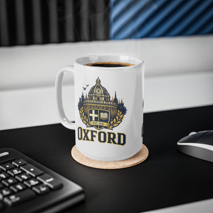 Oxford Crest Ceramic Coffee Mug — University Shield Design, 11oz & 15oz