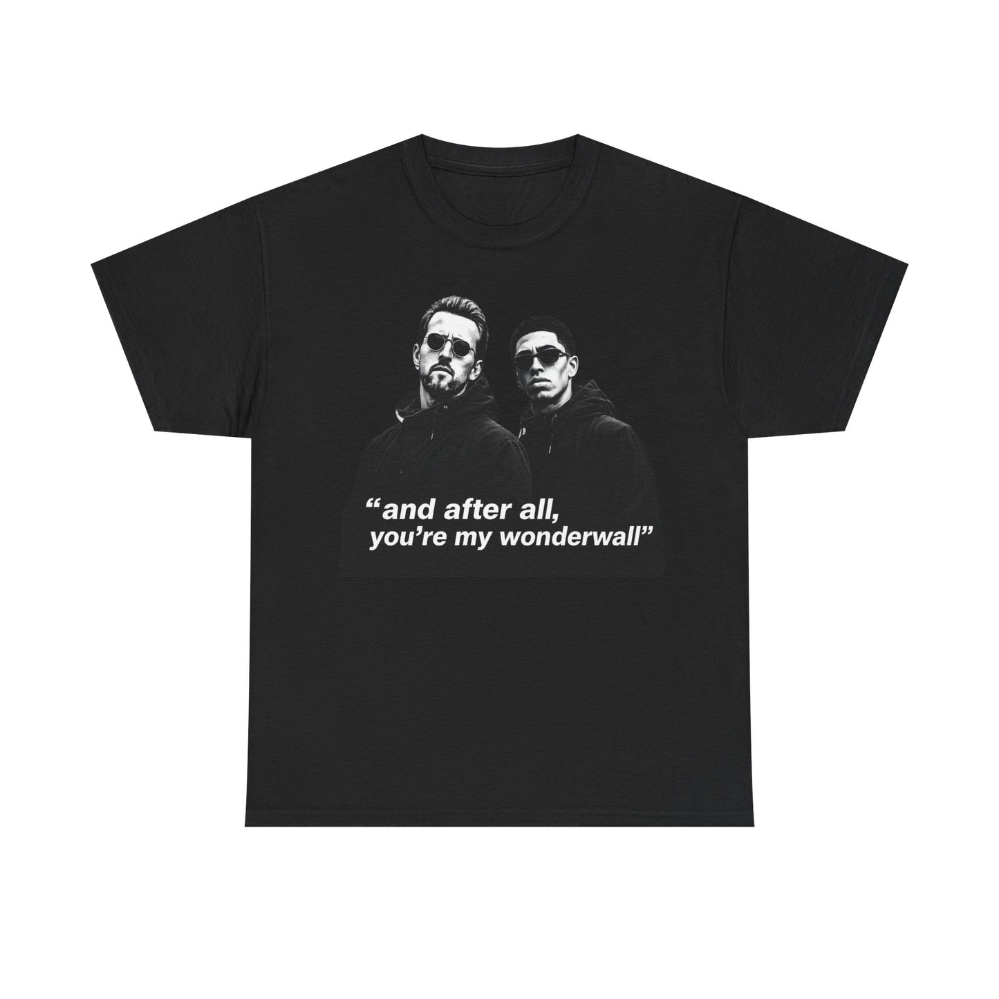 Kane and Bellingham Wonderwall Lyric T-Shirt — ‘and after all, you’re my wonderwall’ Retro Band Tee