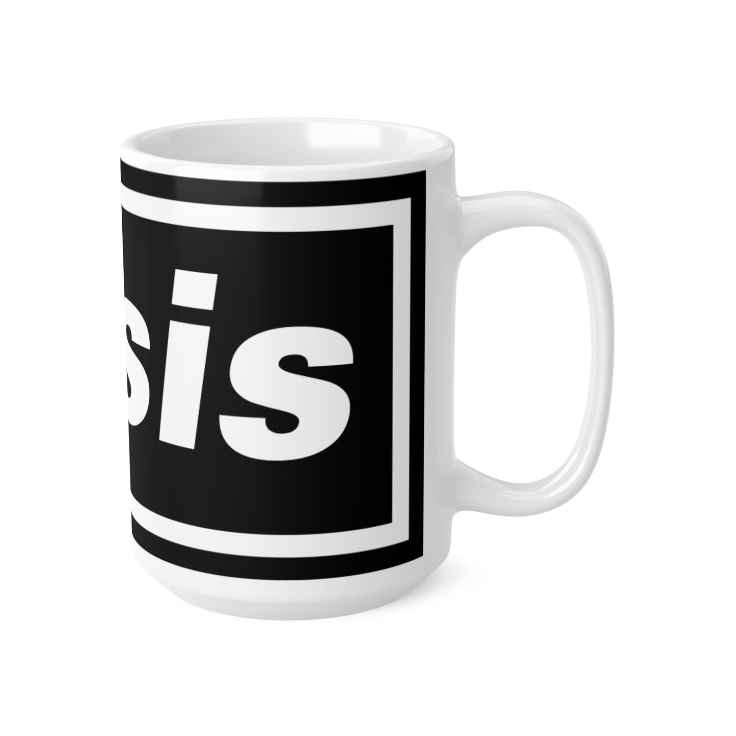 Oasis Logo Ceramic Coffee Mug — 11oz & 15oz Black Branded Coffee Cup