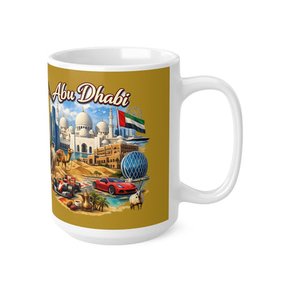 Abu Dhabi Skyline Ceramic Mug — 11oz & 15oz Souvenir Coffee Cup