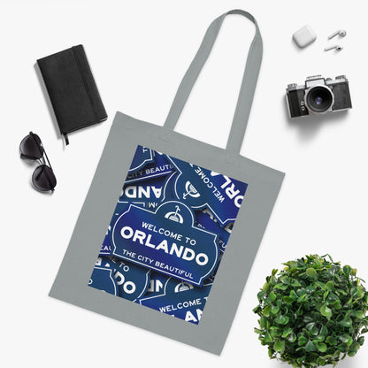 Orlando Souvenir Tote Bag – "Welcome to Orlando" City Beautiful Cotton Shopper