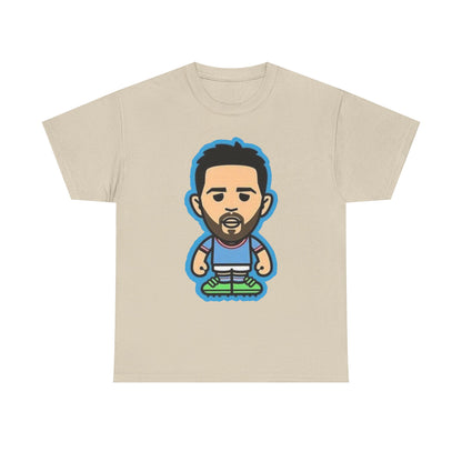 Bernardo Silva Manchester City Legend Graphic Tee — Player Cartoon Front & Tribute Poster Back