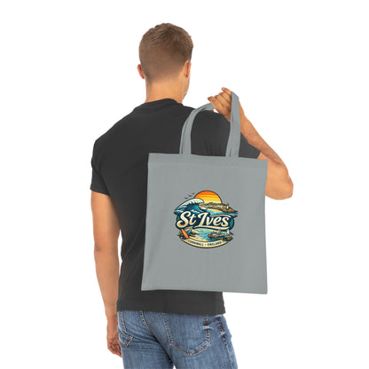 St Ives Beach Tote — Cornwall Surf Sunset Cotton Tote Bag