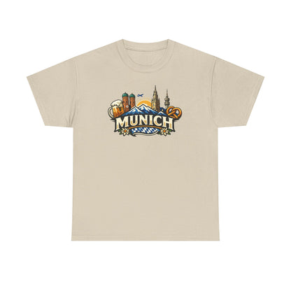 Munich Souvenir T‑Shirt — Oktoberfest Beer & Pretzel Graphic Tee