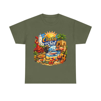 Costa del Sol Beach T-Shirt — Vintage Tropical Vacation Tee