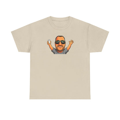 Funny Graphic T-Shirt — "I Have Absolutely No Intention of Behaving Myself" Cartoon Portrait Tee