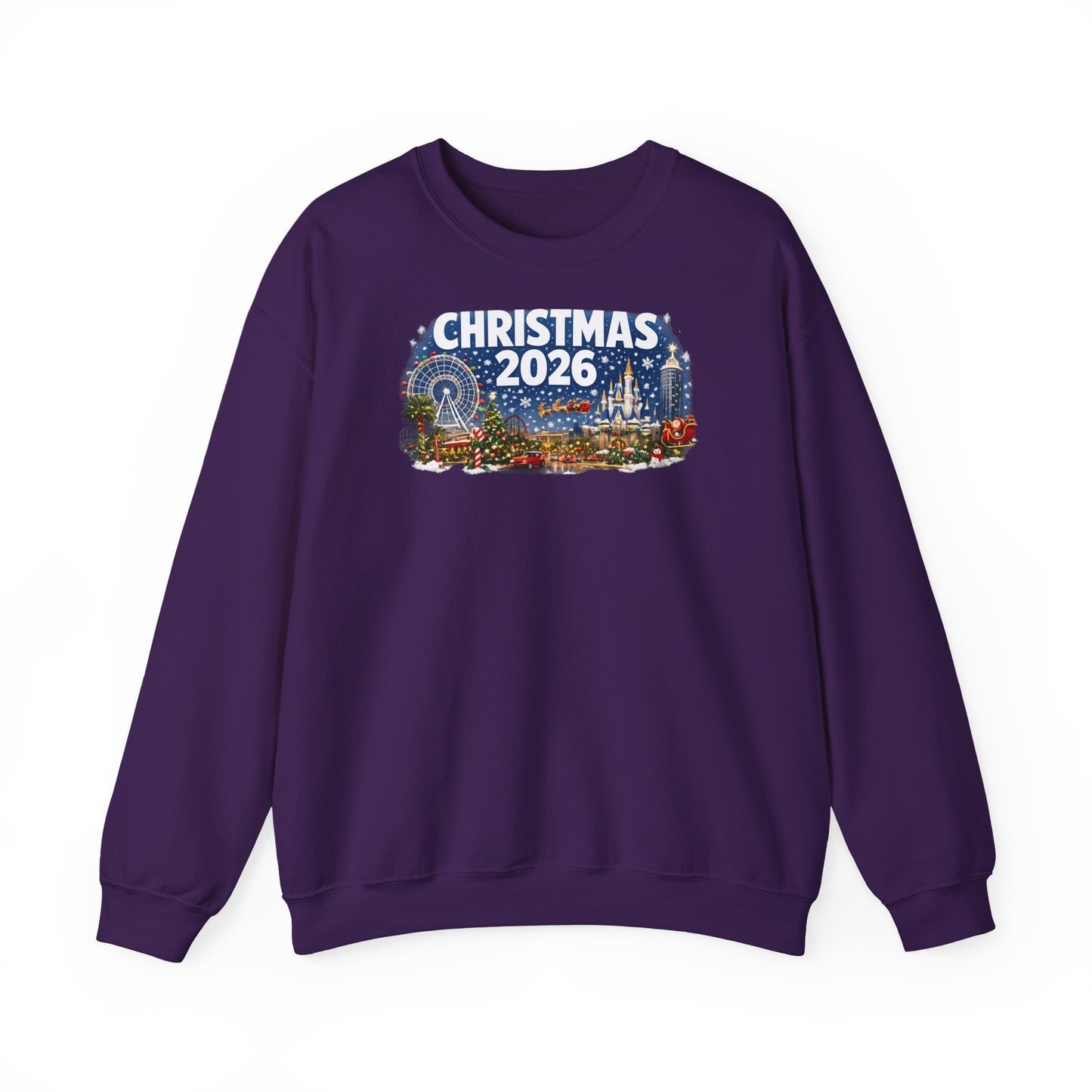 Christmas 2026 Holiday Sweatshirt – Festive Winter Cityscape Crewneck