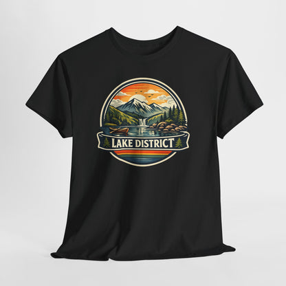 Lake District Graphic Tee — Scenic Mountain & Lake Camping Shirt