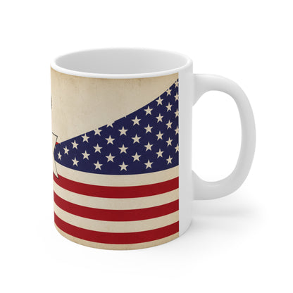 Northern Ireland / USA Ceramic Mug — Irish-American Union Flag Design (11oz, 15oz)
