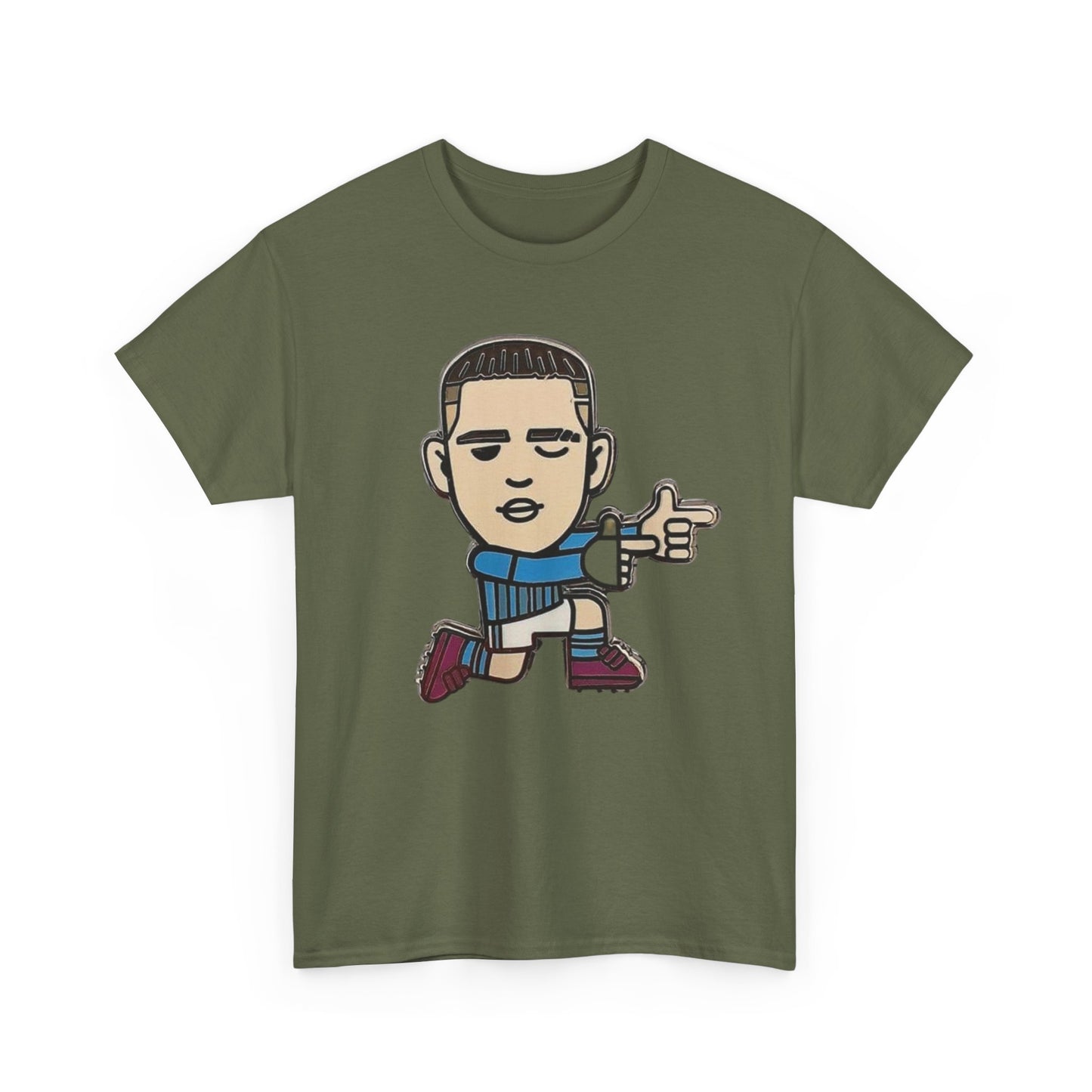 Phil Foden Cartoon Dance Pose Tee - Funky Character Graphic T-Shirt