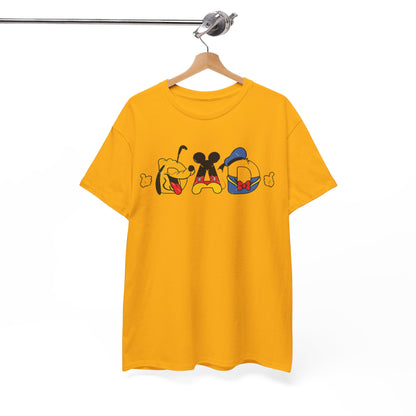 Disney Dad Character Graphic Tee — Playful Colorful Character Icons T-Shirt