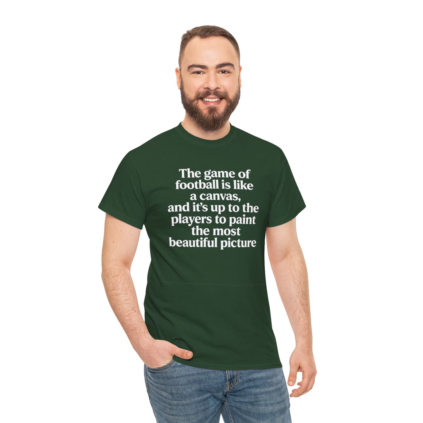 Football Quote Graphic Tee — "The game of football is like a canvas"