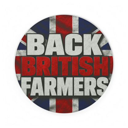 Back British Farmers PU Leather Mouse Mat — Union Jack Patriotic Desk Pad