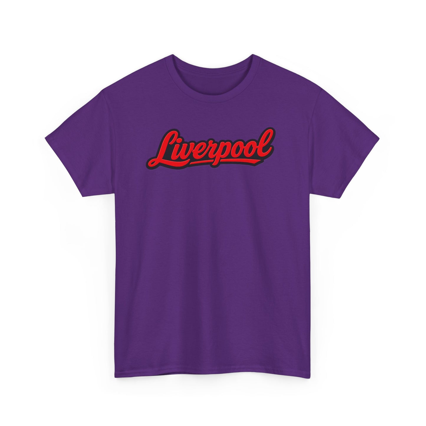 Liverpool Script T-Shirt — Retro Red Script Football Fan Tee
