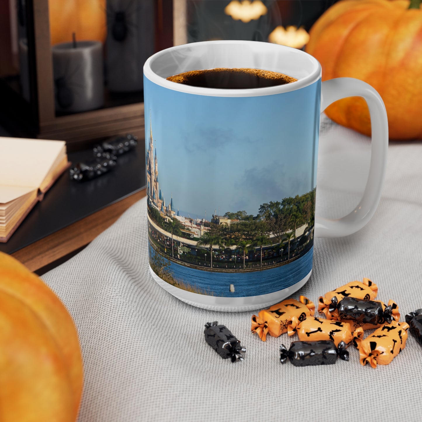 Magic Kingdom Castle Panorama Coffee Mug — Scenic Theme Park Castle Photo, 11oz & 15oz