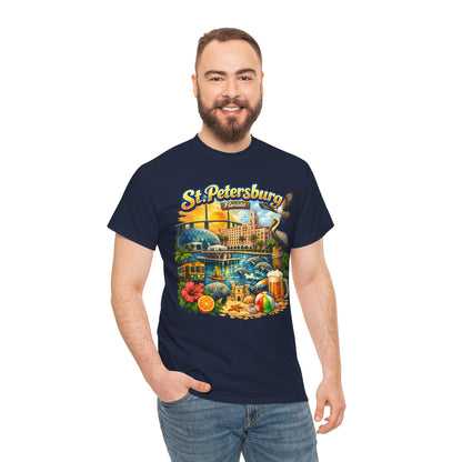 St. Petersburg Florida Retro Beach Scene T-Shirt