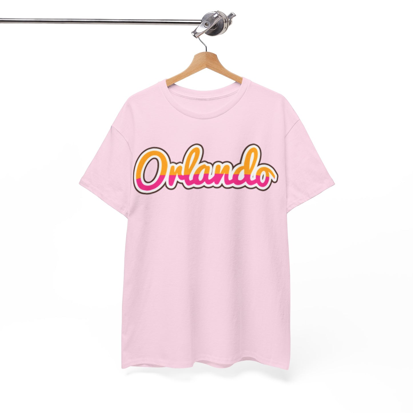 Orlando Retro Script Tee — Vintage Sunset City Souvenir Shirt
